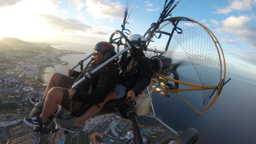 COAST: Fly over the coasts of Tenerife by Paratrike! (20min) - Transfer Comfort: The 9-Seater Van and the Small Details