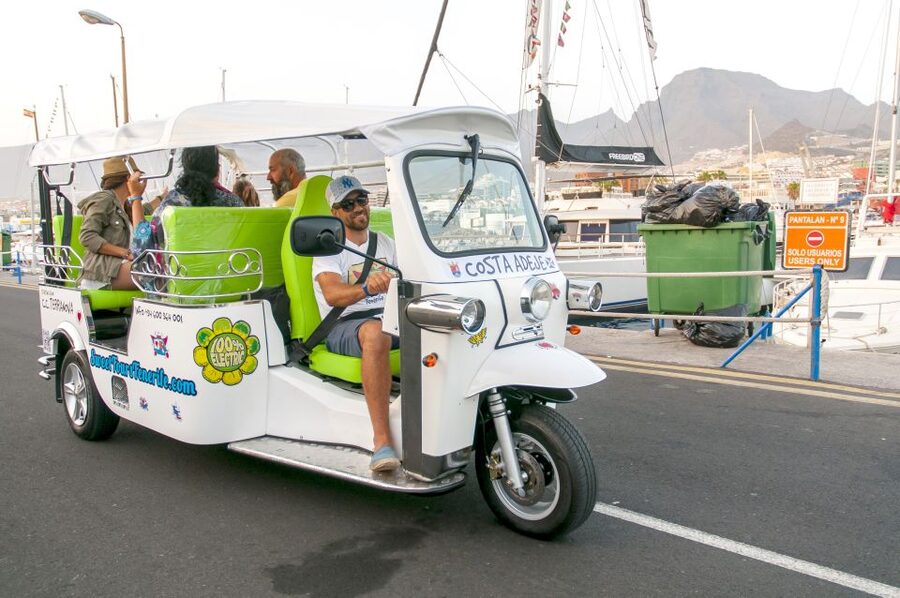 Costa Adeje: Double Tuk Tuk Tour - Torviscas Spice Village to Puerto Colón Marina: your coastal orientation starter