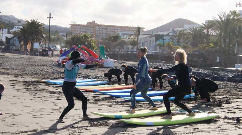 Playa de Las Americas: Surfing Group Lesson with equipment - Playa de Las Americas surf lesson, in plain terms