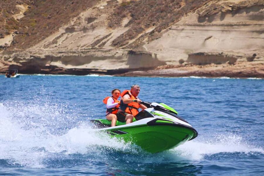 Puerto Colón: Kawasaki Jet Ski Tour Along Tenerife's Coast - Jet Skiing Leg 1: The First 20 Minutes to Costa Adeje