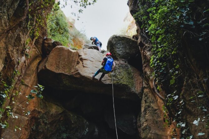Small-Group Half-Day Canyoning in La Orotava - Volcanic ash colors: orange and yellow tones you will actually notice