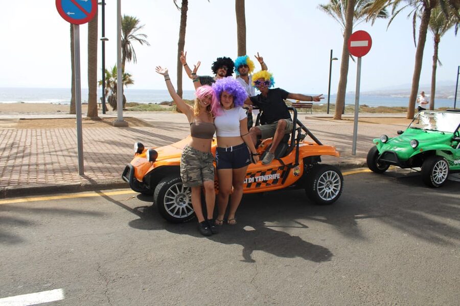 Tenerife Buggy Tour with Route Options Coast Mountain Sunset - What the dune buggy experience feels like, from wigs to music