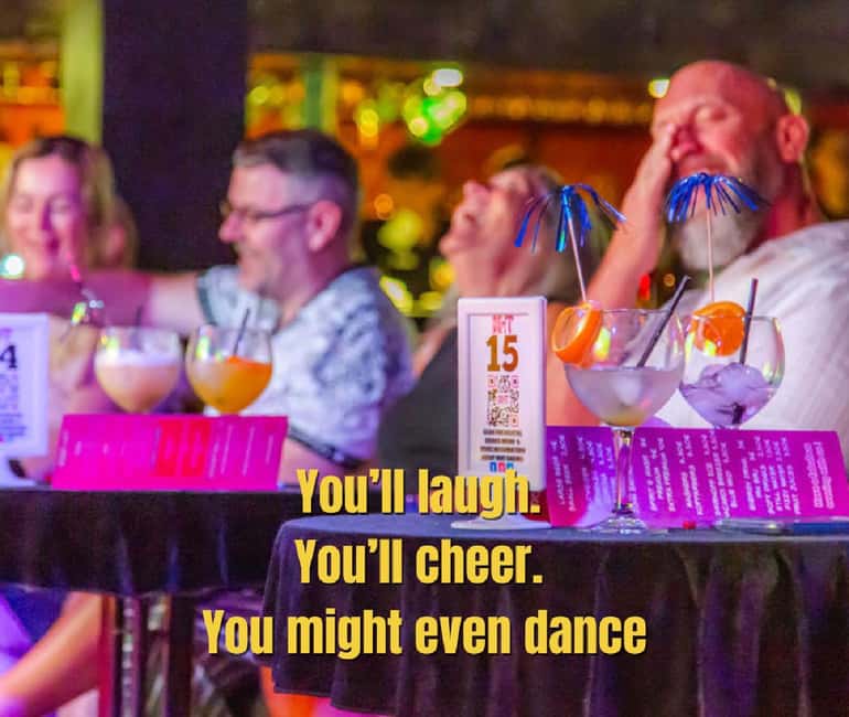 Tenerife: MHT - Music Hall Tavern Comedy Drag Dinner Show - Pre-show and the main production: how the night stays funny