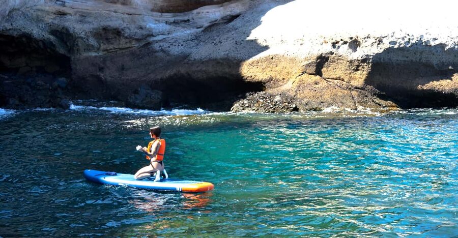 TENERIFE SUR: Paddleboarding tour and SNORKEL - SUP basics you will actually use on Tenerife waves