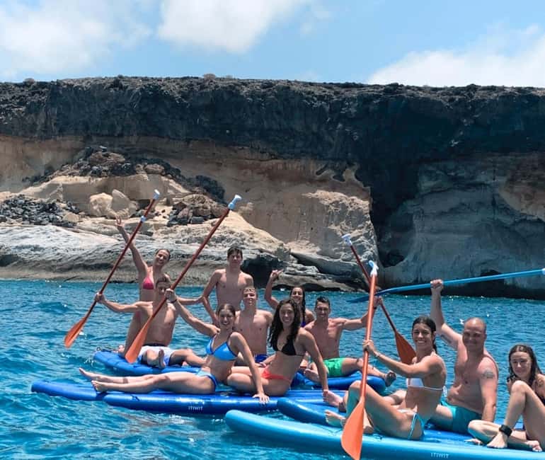 TENERIFE SUR: Paddleboarding tour and SNORKEL - Hidden coves and protected water breaks: the best part