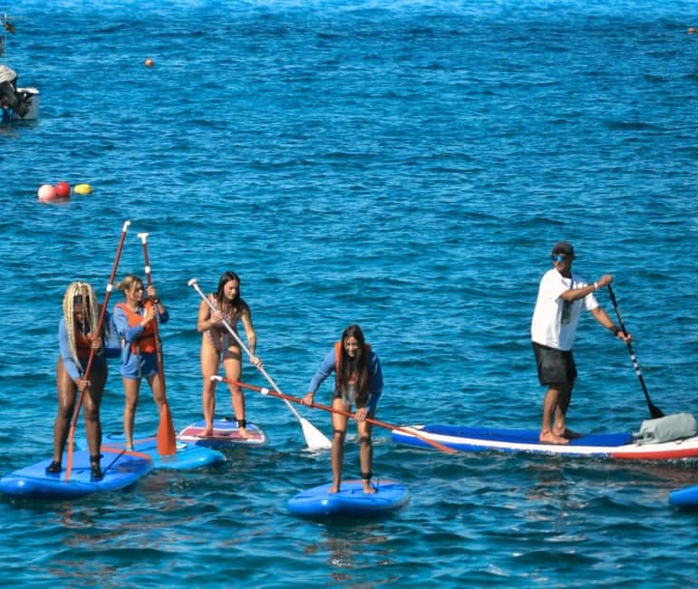 TENERIFE SUR: Paddleboarding tour and SNORKEL - Meeting at Il Locale, then gear up like you mean it